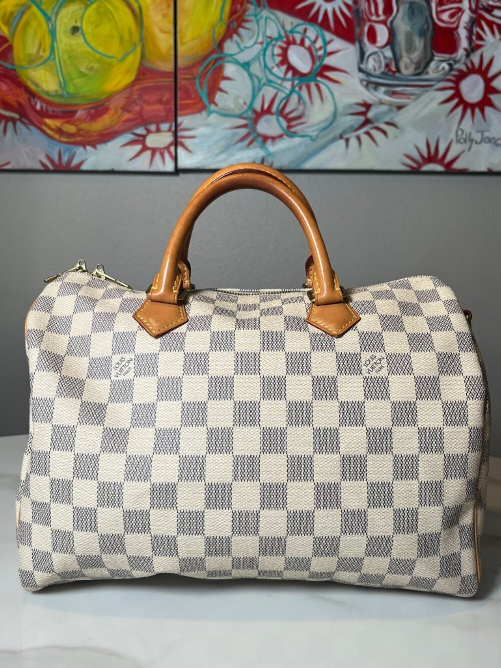 Louis Vuitton Speedy 30 Damier Azur w/ Lock Keys & Original Dust Bag - Picture 2 of 16